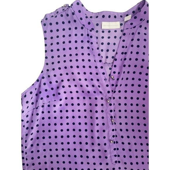 New York & Co. Womens Business Casual Printed Sleeveless Blouse Size XS - Picture 7 of 9